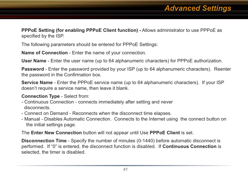 Advanced settings | Buffalo Technology WBR2-G54S User Manual | Page 41 / 95