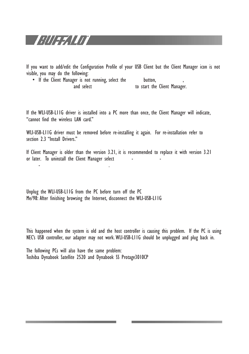 Buffalo Technology WLI-USB-L11G User Manual | Page 26 / 32