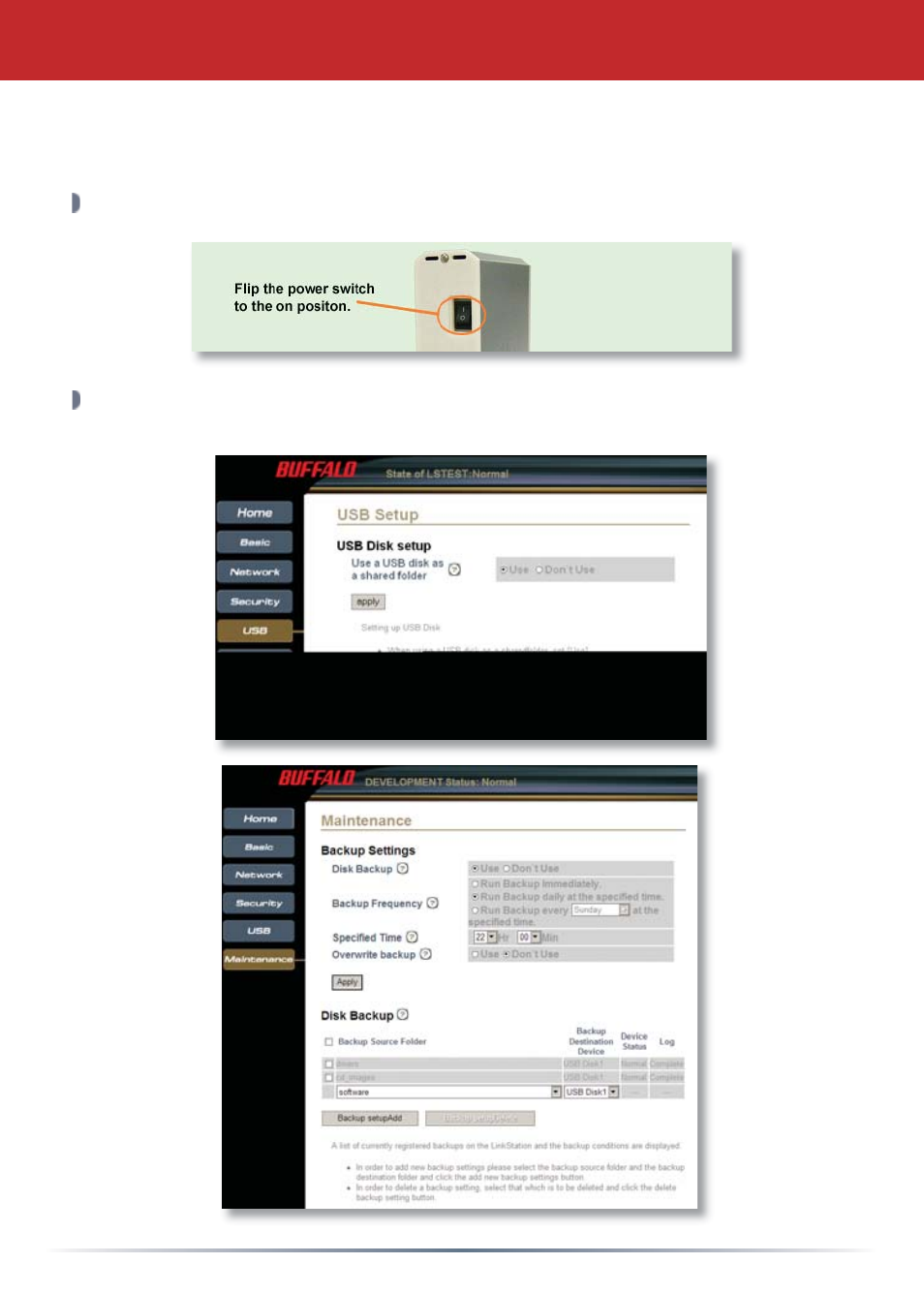 Using drivestation with linkstation, Drivestation setup | Buffalo Technology DriveStation HD-HBU2 User Manual | Page 5 / 8