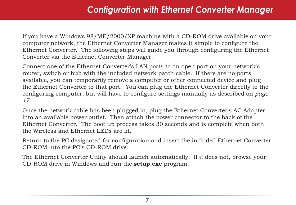 Configuration with ethernet converter manager | Buffalo Technology WLI-TX4-G54HP User Manual | Page 7 / 30