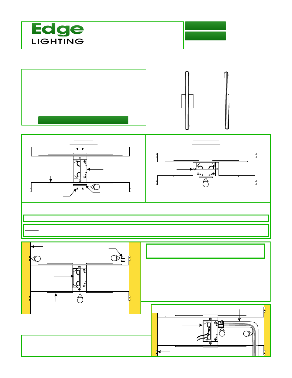 Edge Lighting Twiggy Hinged, Direct 1" Lens User Manual | 6 pages