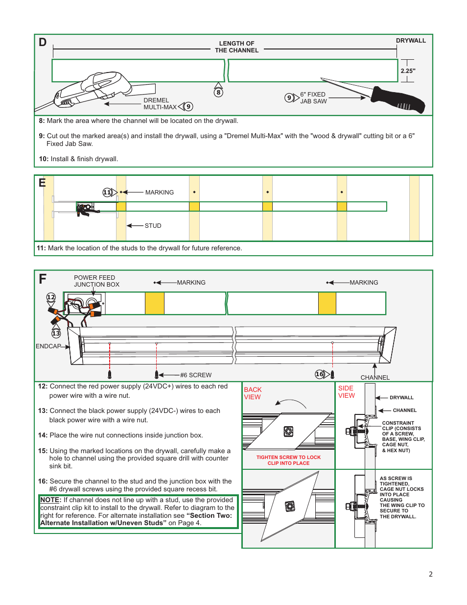 Edge Lighting Light Channel Trim 1.6 User Manual | Page 2 / 4
