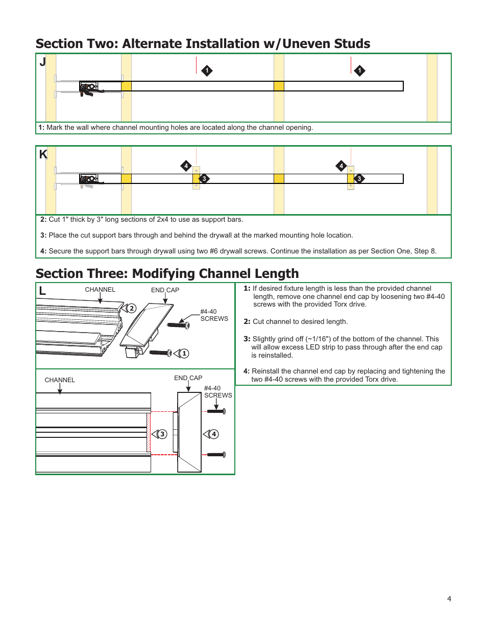 Edge Lighting Light Channel Trim 1.6 User Manual | Page 4 / 4