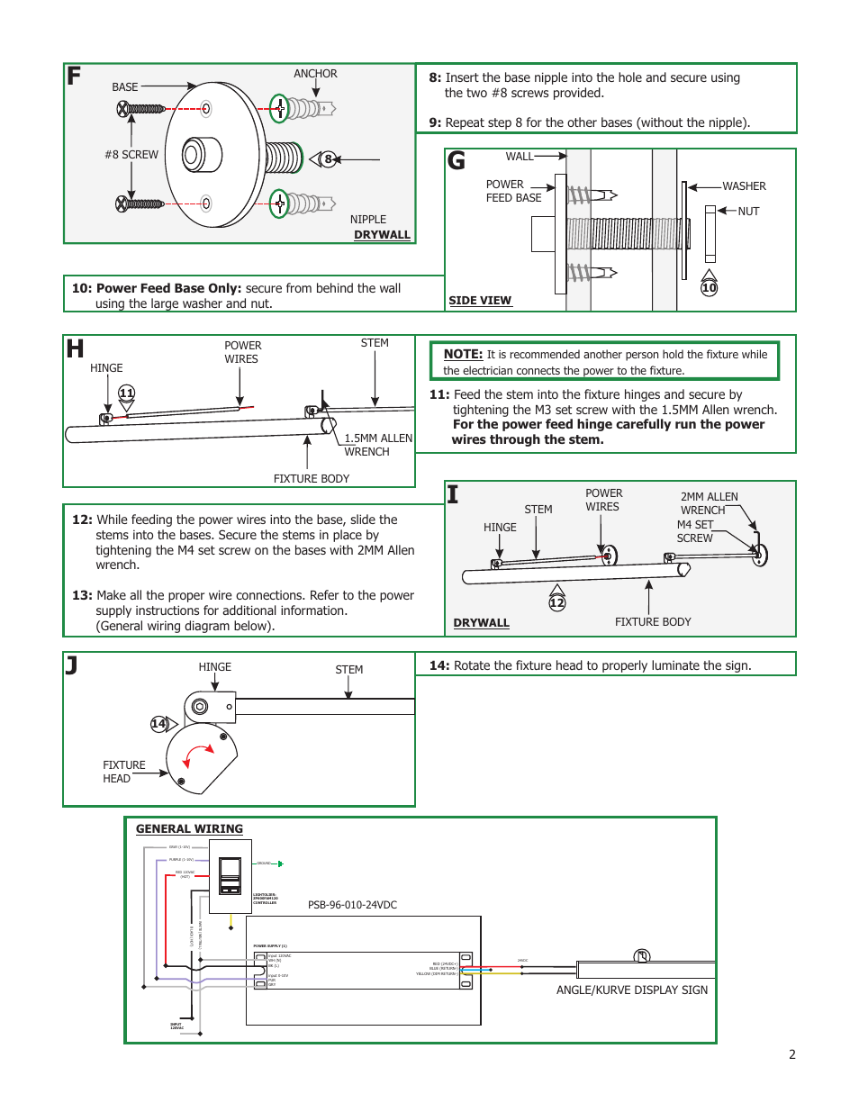 Edge Lighting Kurve Display Sign User Manual | Page 2 / 2