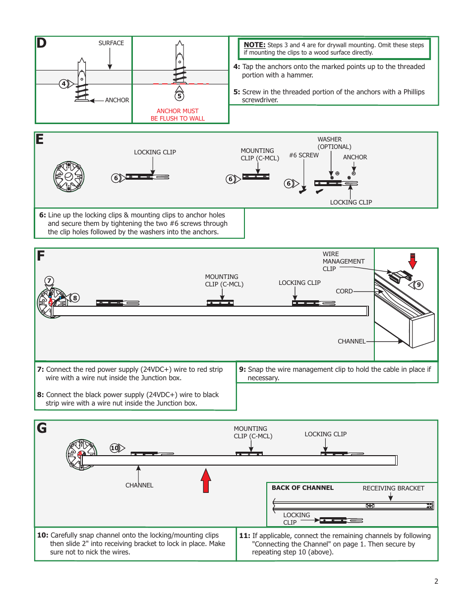 Edge Lighting Cirrus Channel, Direct 1" Lens User Manual | Page 2 / 5
