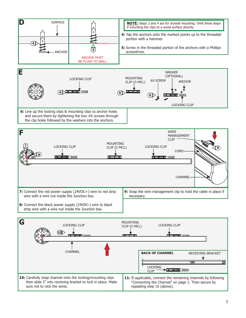 Edge Lighting Cirrus Channel, Tubular 1" Lens User Manual | Page 2 / 5