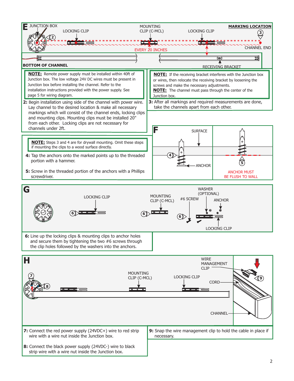 Edge Lighting Cirrus Channel, Wall Grazer User Manual | Page 2 / 5