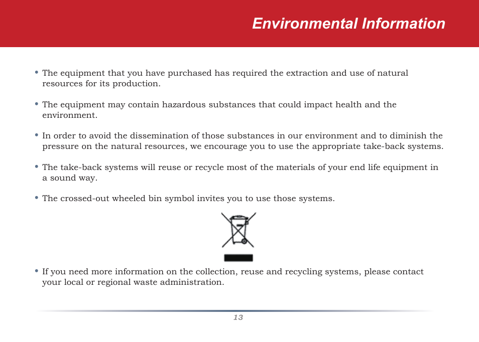 Environmental information | Buffalo Technology WLI-U2-G300N User Manual | Page 13 / 13