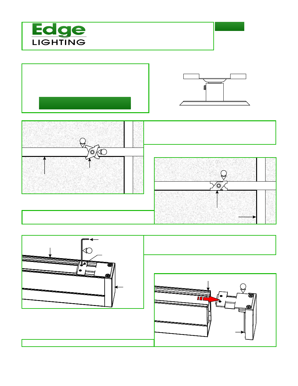 Edge Lighting T-Bar Clip User Manual | 2 pages
