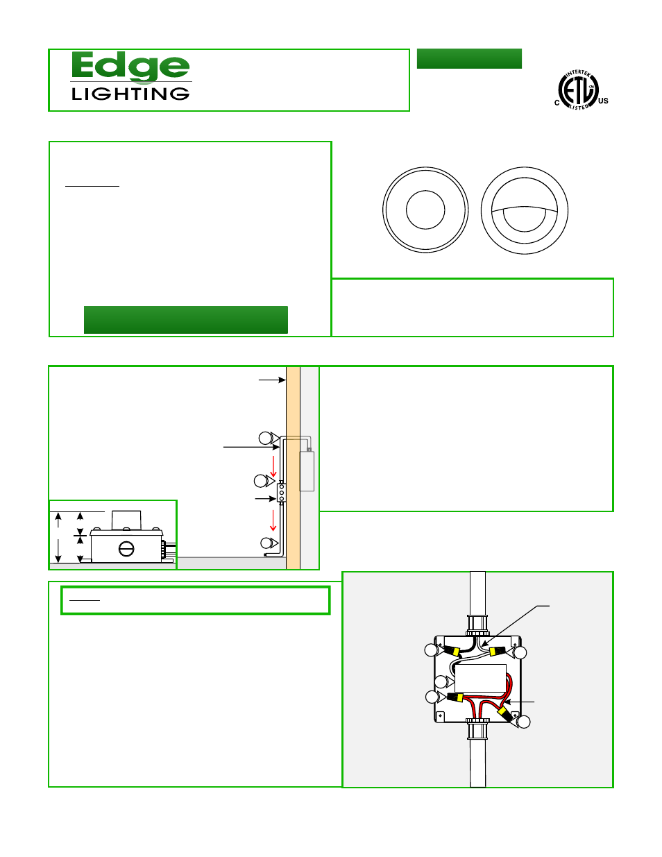 Edge Lighting Miniport LED Components User Manual | 4 pages