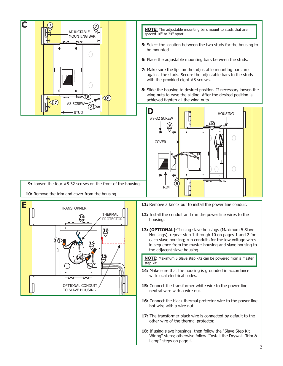 Edge Lighting Step User Manual | Page 2 / 4