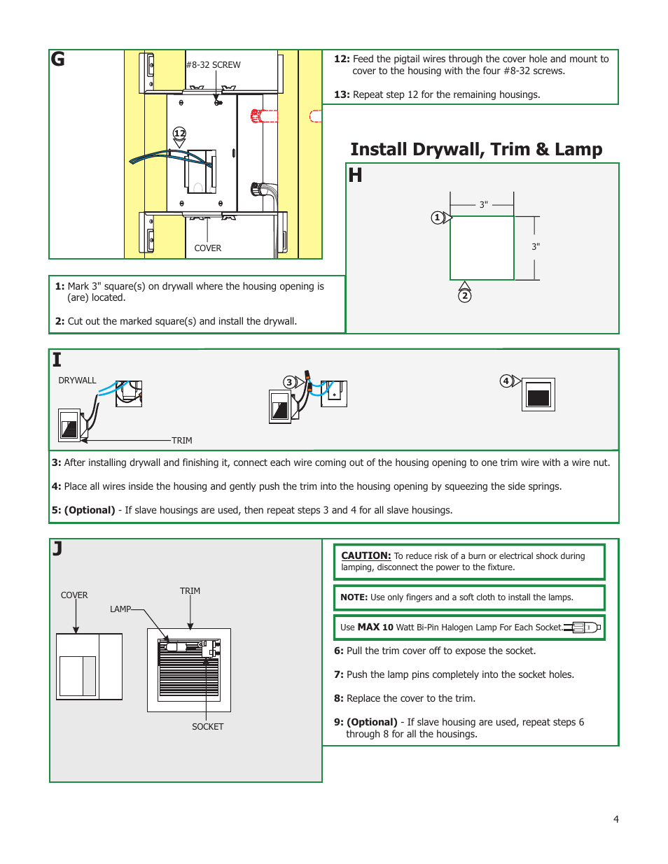 Install drywall, trim & lamp | Edge Lighting Step User Manual | Page 4 / 4