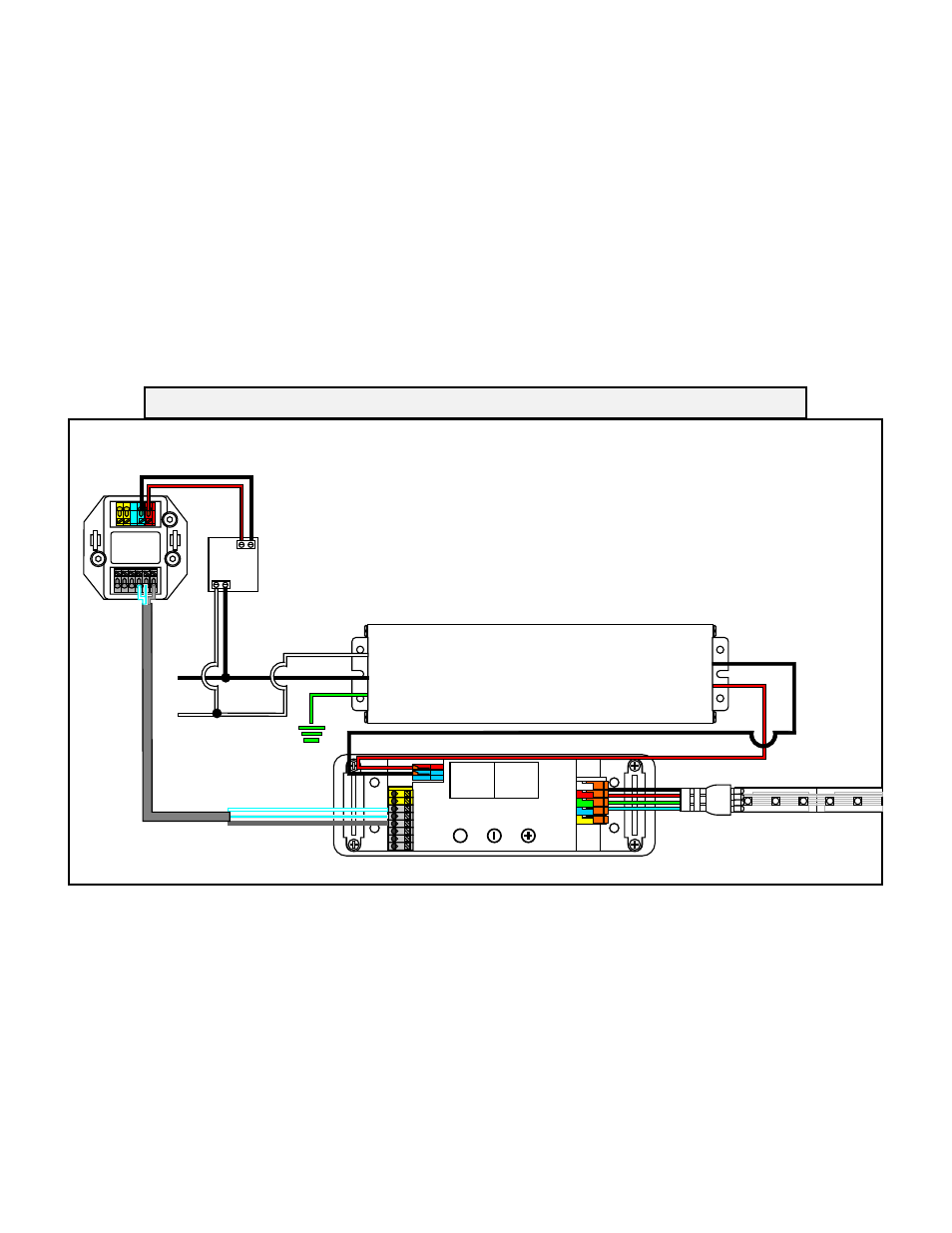 Wiring diagram, Power supply, Gnd l n | Edge Lighting SS3 RGB Soft Strip 2.6W, 24V High Output User Manual | Page 3 / 3