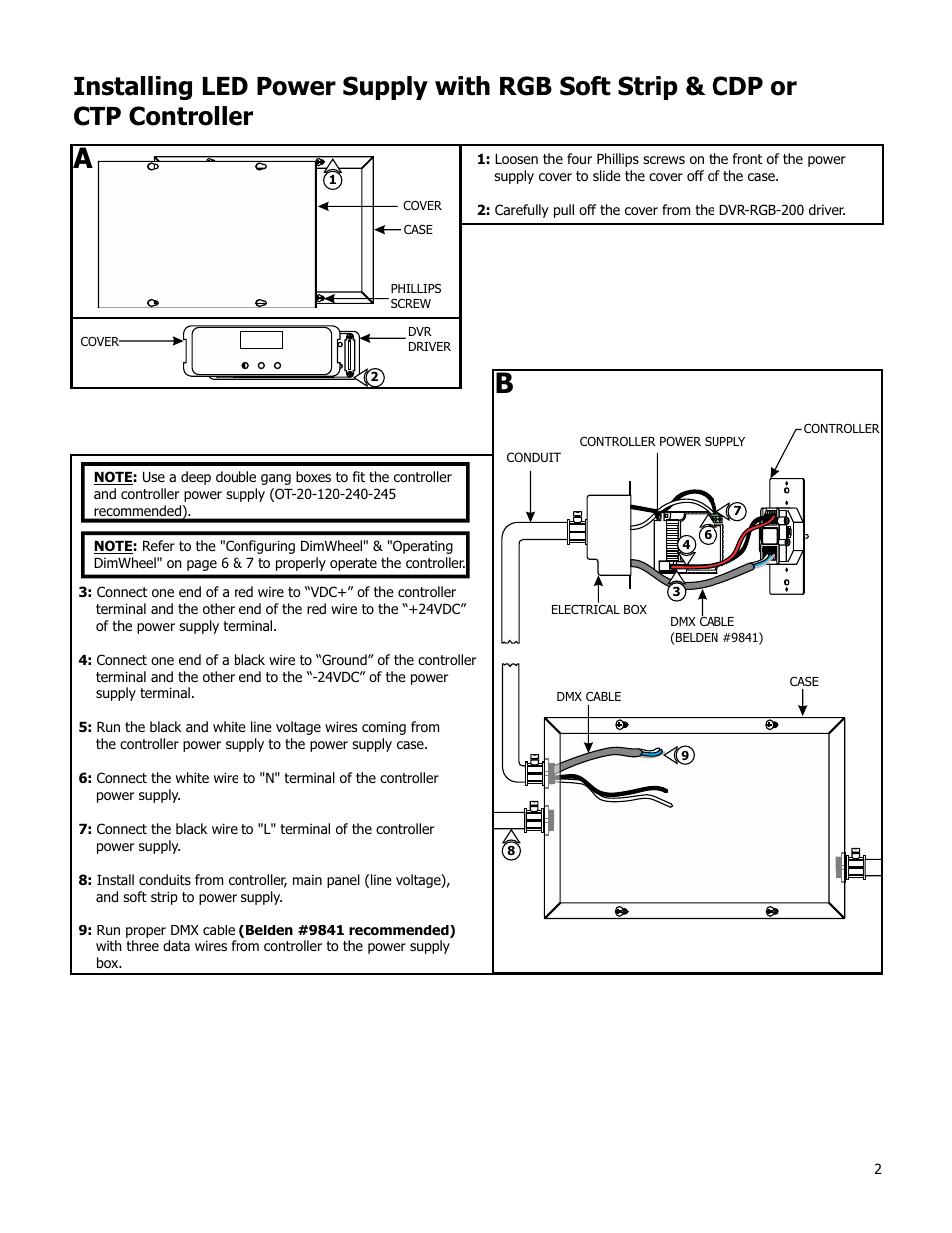 Edge Lighting PSB-400W-24VDC-RGB, 400 Watt 24 Volt DC Power Supply User Manual | Page 2 / 6
