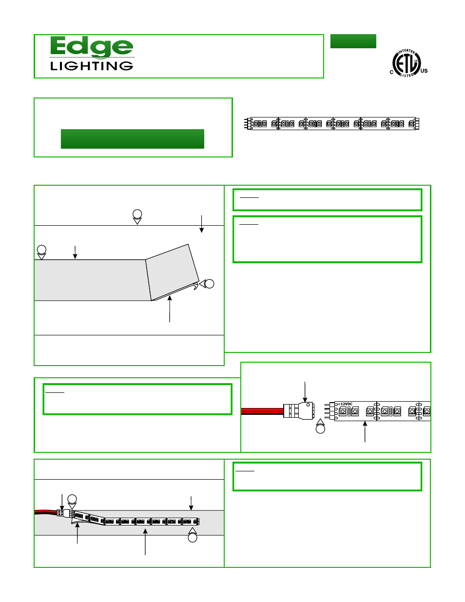 Edge Lighting SS2P Soft Strip 2.3W, 12V High Output User Manual | 2 pages