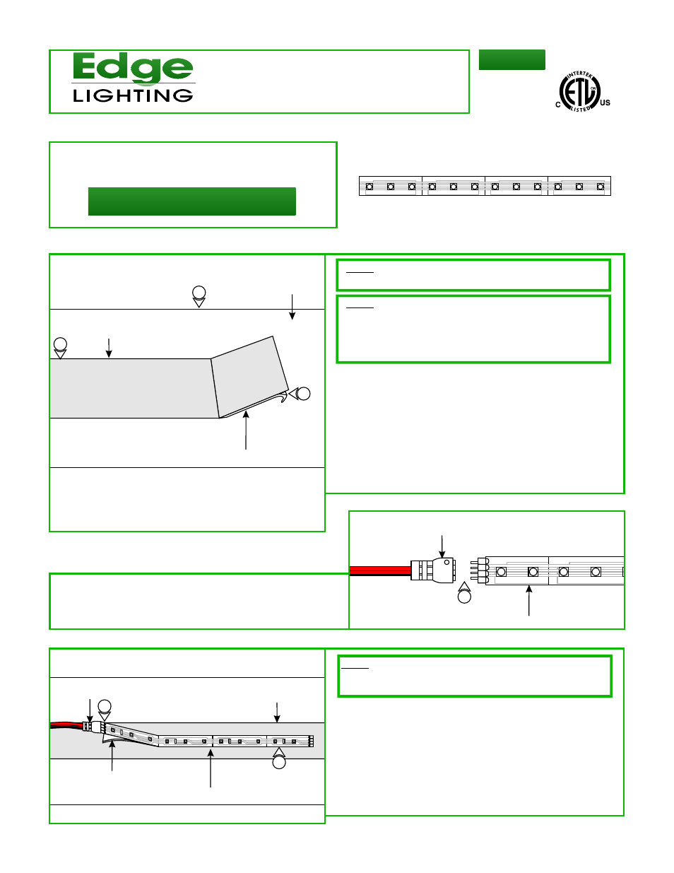 Edge Lighting SS3 Soft Strip 2.4W, 12V High Light Output User Manual | 3 pages