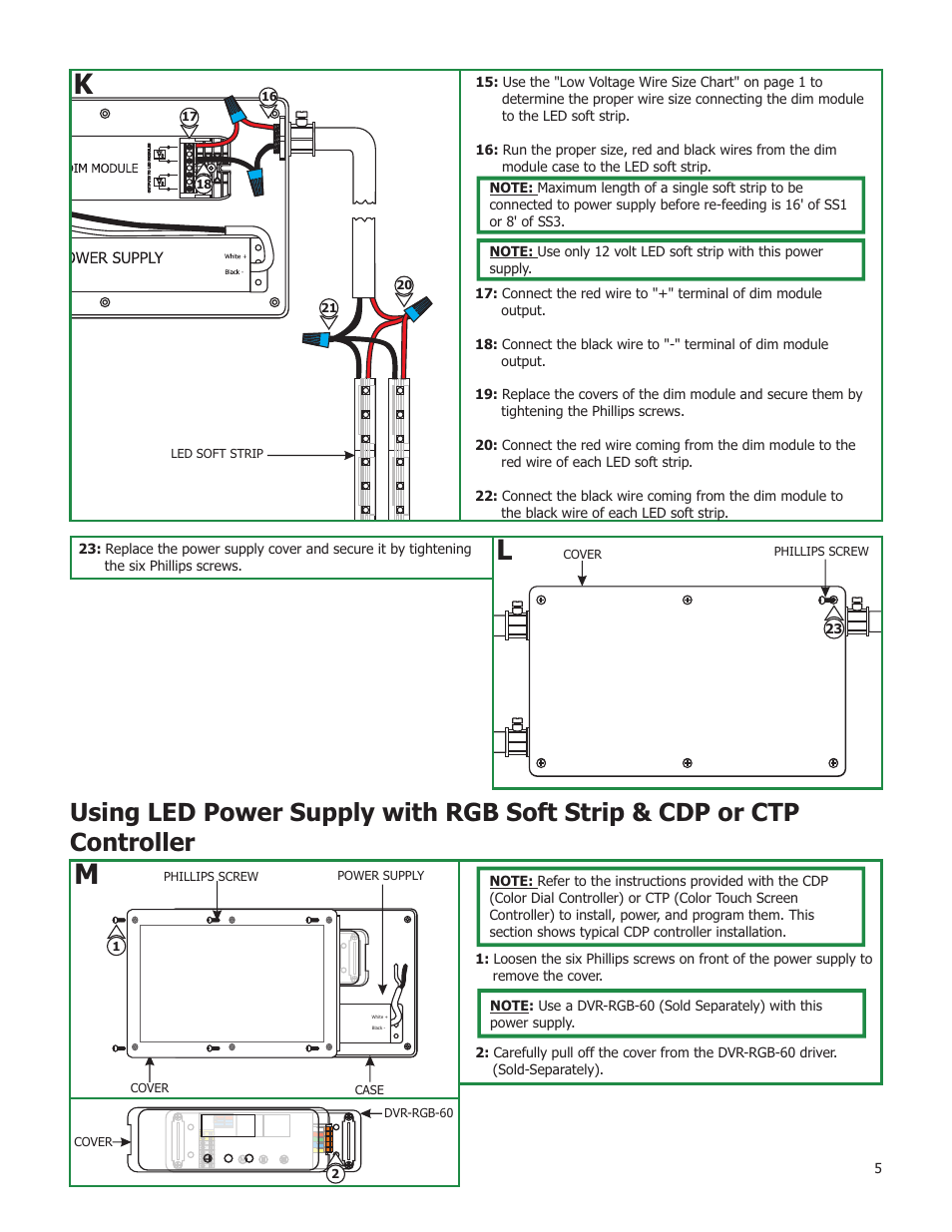 Edge Lighting PSB-30W-12VDC, 30 Watt 12 Volt DC Power Supply User Manual | Page 5 / 9