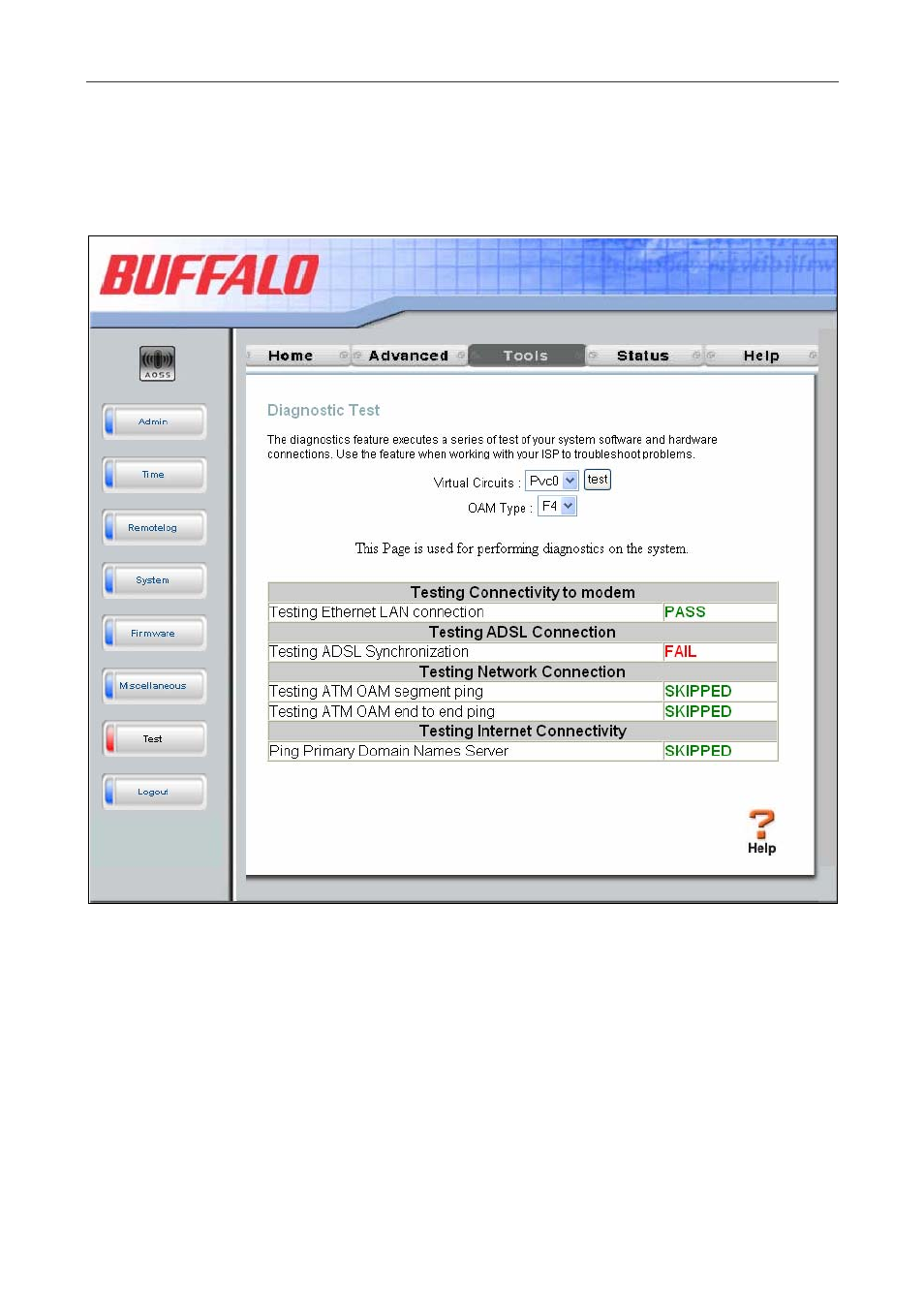 Test | Buffalo Technology WBMR-G54 User Manual | Page 103 / 121