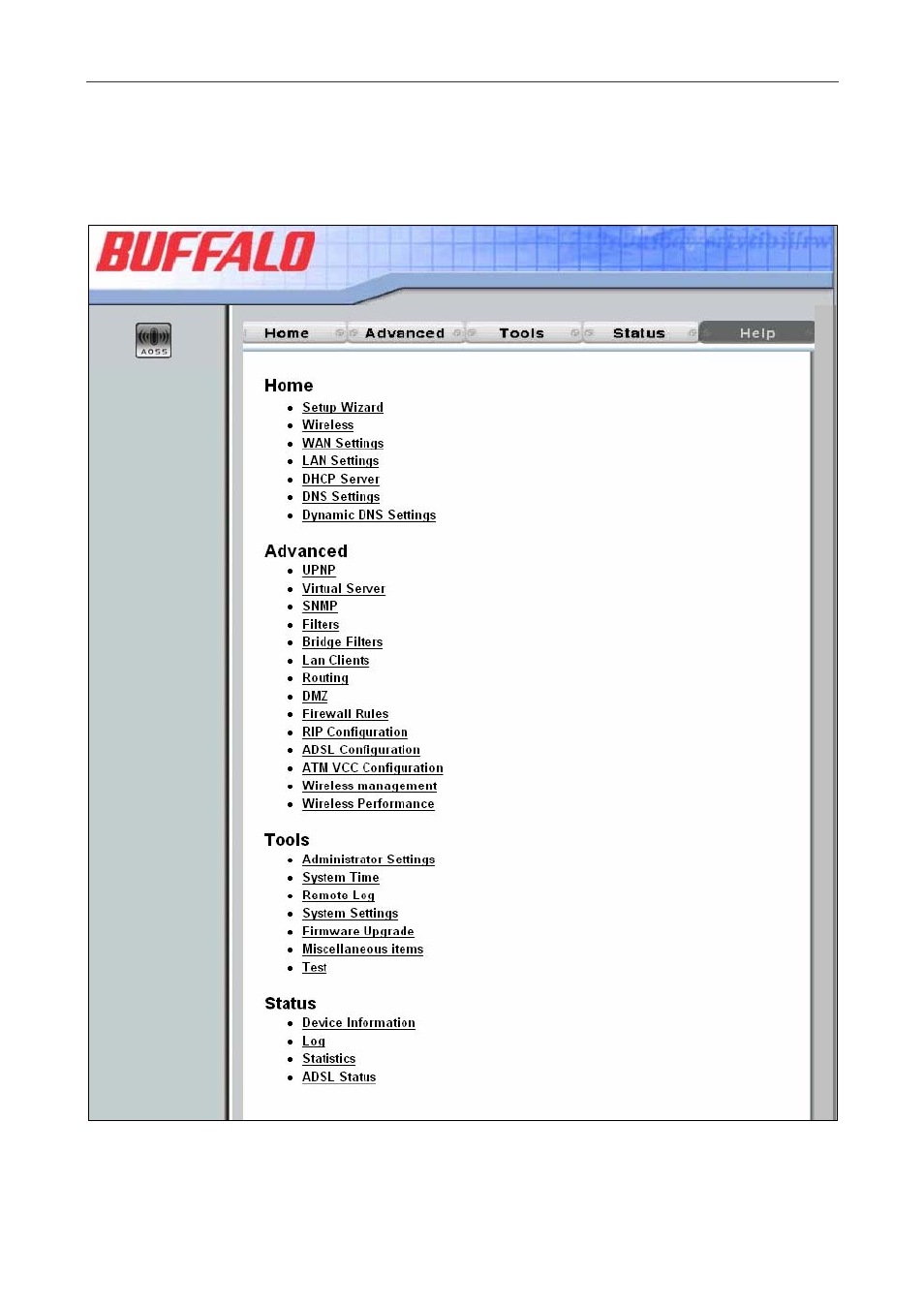 Help | Buffalo Technology WBMR-G54 User Manual | Page 109 / 121