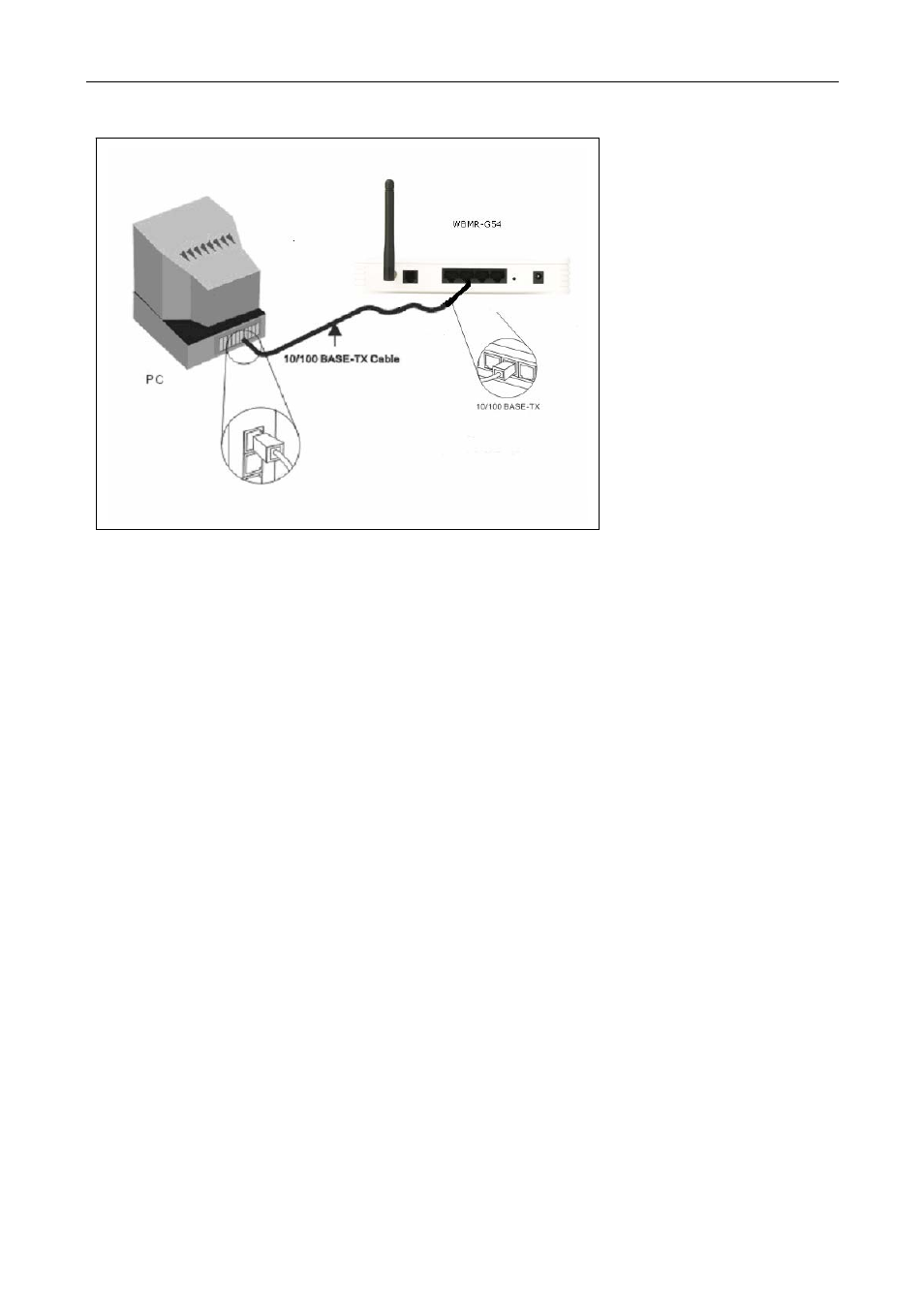 Computer to router connection | Buffalo Technology WBMR-G54 User Manual | Page 20 / 121