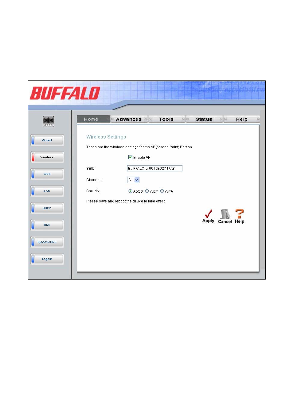 Wireless | Buffalo Technology WBMR-G54 User Manual | Page 33 / 121