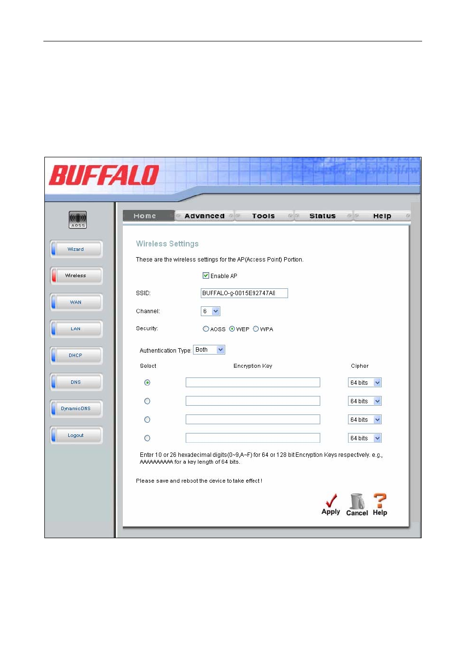 Wireless security | Buffalo Technology WBMR-G54 User Manual | Page 34 / 121