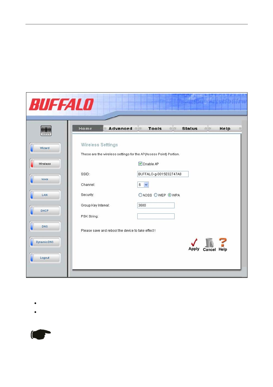 Wpa (wi-fi protected access) | Buffalo Technology WBMR-G54 User Manual | Page 35 / 121