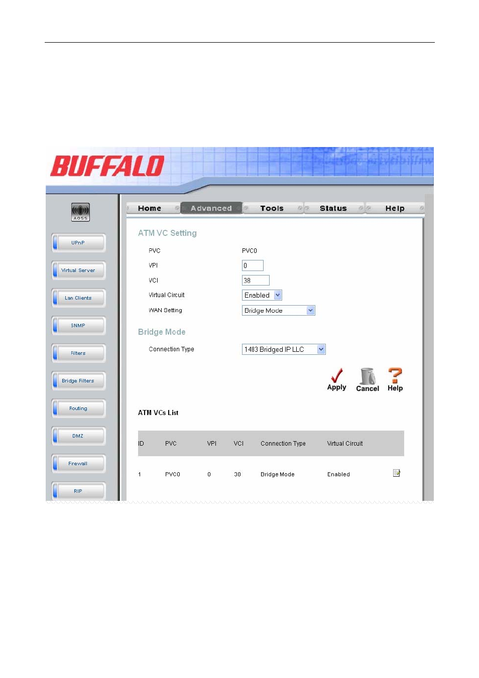 Atm vcc | Buffalo Technology WBMR-G54 User Manual | Page 84 / 121