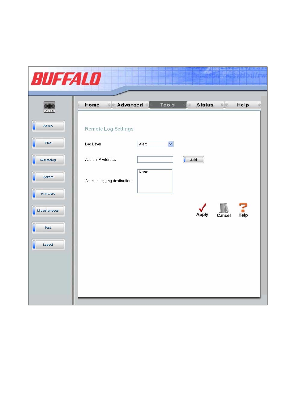 Remote log | Buffalo Technology WBMR-G54 User Manual | Page 98 / 121