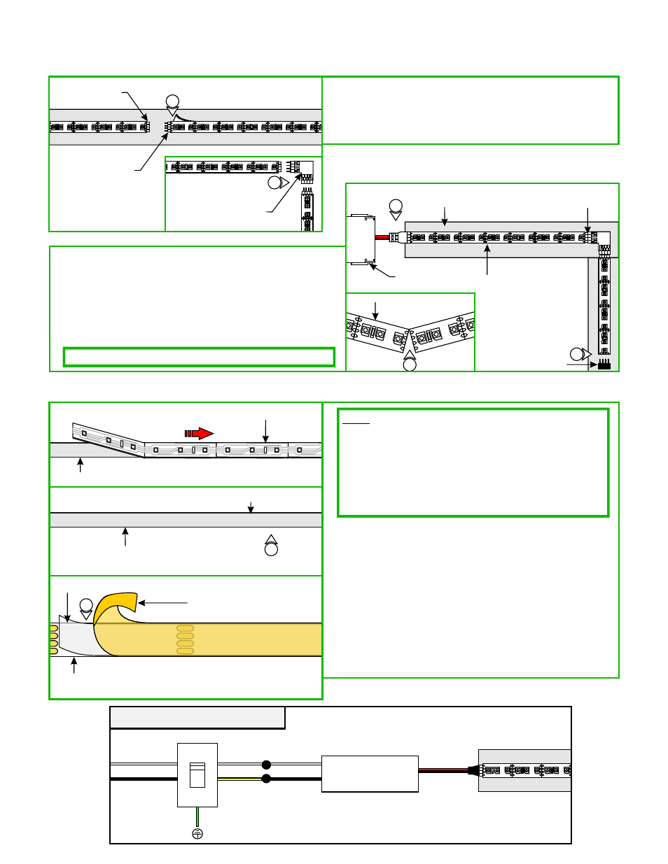 Relocating soft strip (optional), Overall wiring diagram | Edge Lighting SS2P Soft Strip, 2.3W 24VDC High Output User Manual | Page 2 / 2