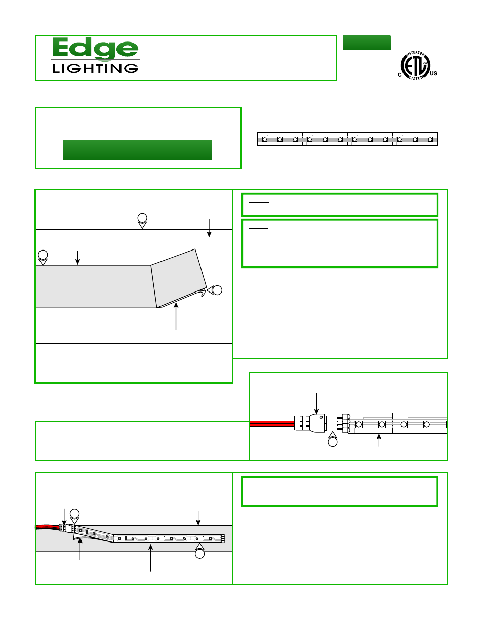Edge Lighting SS3 Soft Strip 2.4W, 24V High Output User Manual | 3 pages