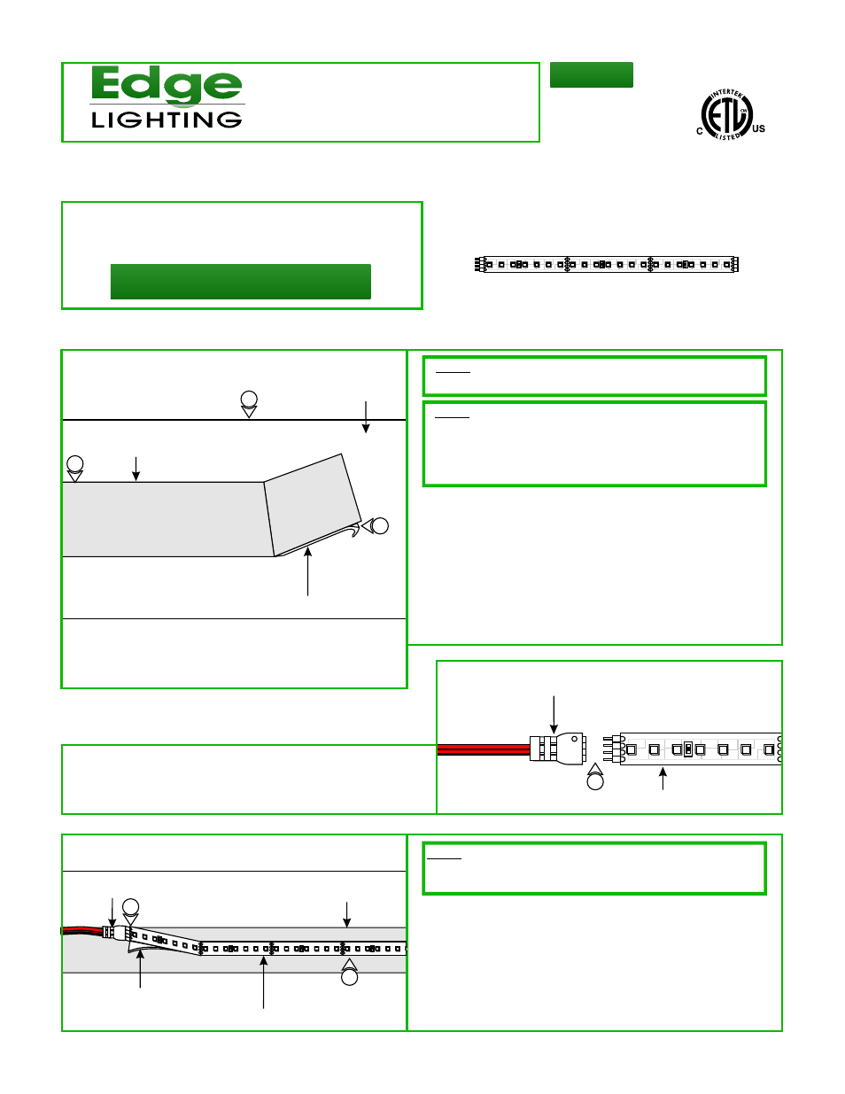 Edge Lighting SS2C Soft Strip 2.5W, 24V High Output User Manual | 2 pages