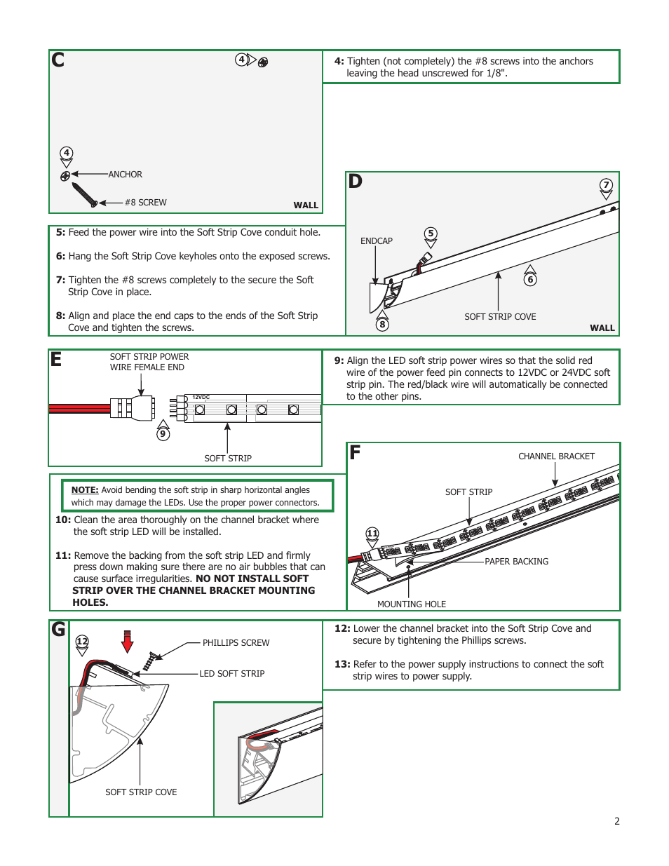 Edge Lighting Soft Strip Cove Square System User Manual | Page 2 / 2