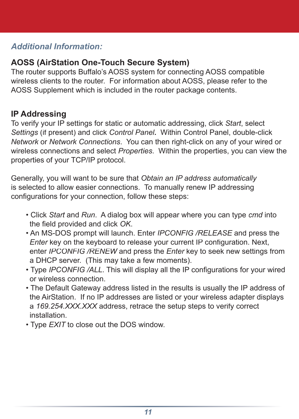 Buffalo Technology WHR-HP-G54 User Manual | Page 11 / 16