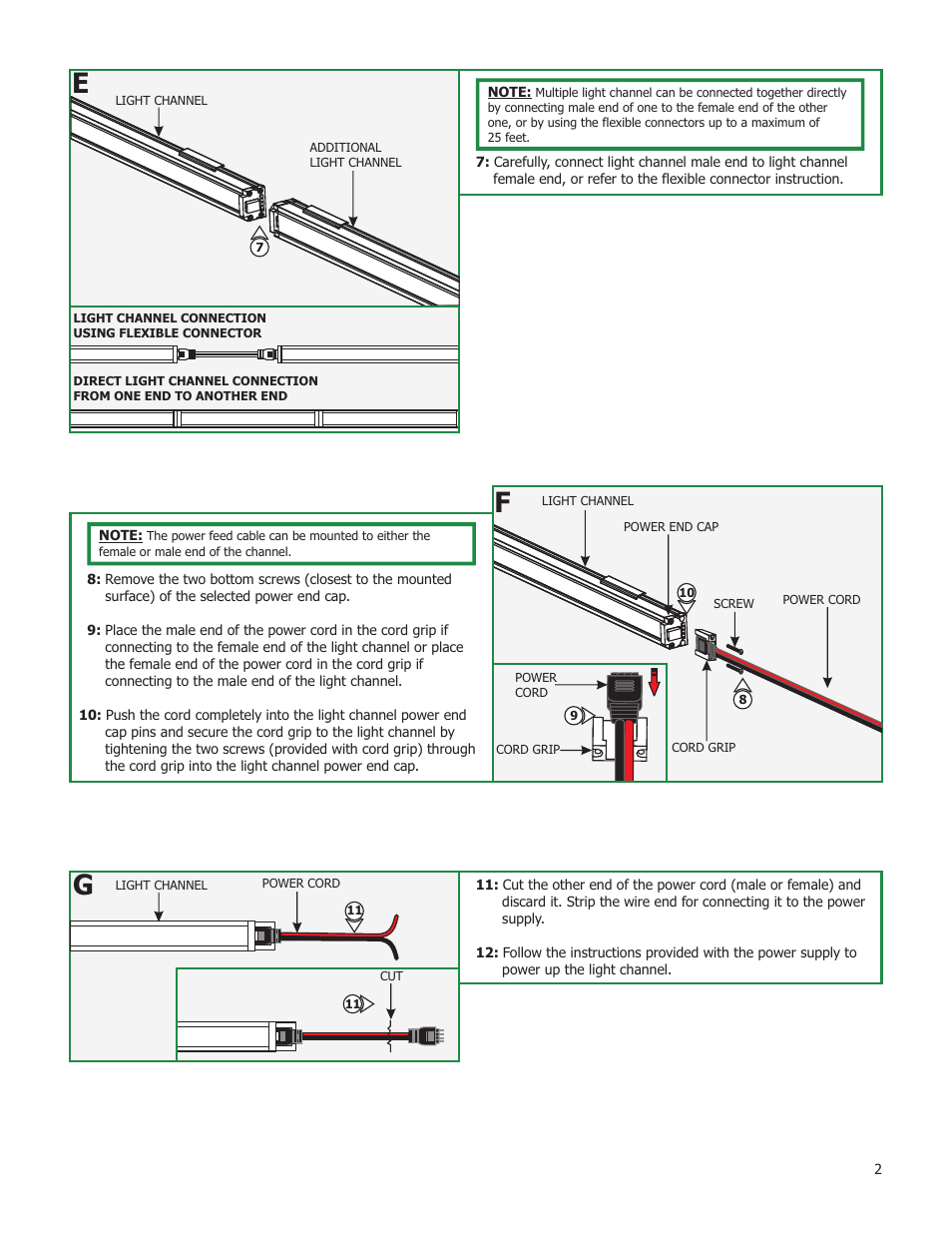 Edge Lighting Light Channel, Surface Mount 24V User Manual | Page 2 / 3