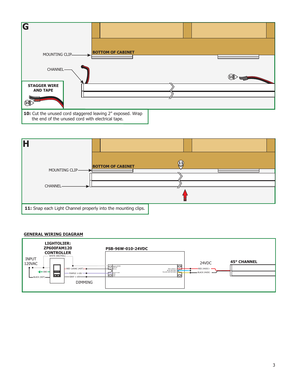 Edge Lighting 45° Light Channel 24V High Output User Manual | Page 3 / 3