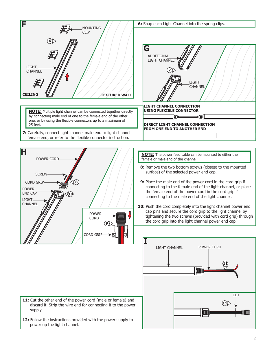 Edge Lighting Micro Grazer Light Channel 2.3W, 12V User Manual | Page 2 / 2