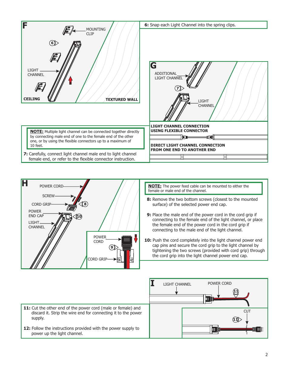 Edge Lighting Micro Grazer Light Channel 7W or 4.4W 24V User Manual | Page 2 / 3