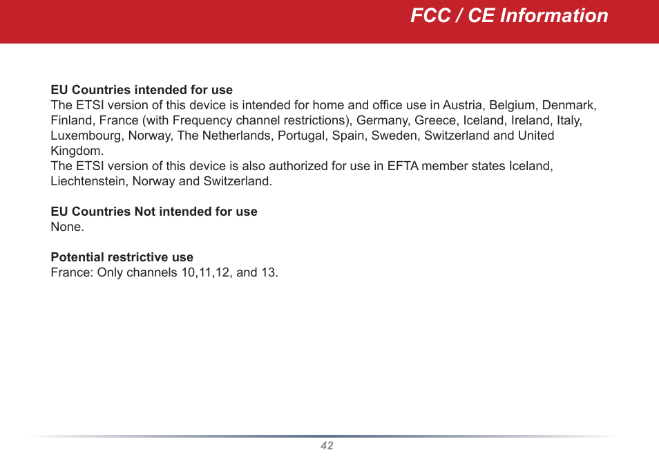 Fcc / ce information | Buffalo Technology WLI2-PCI-G54S User Manual | Page 42 / 45