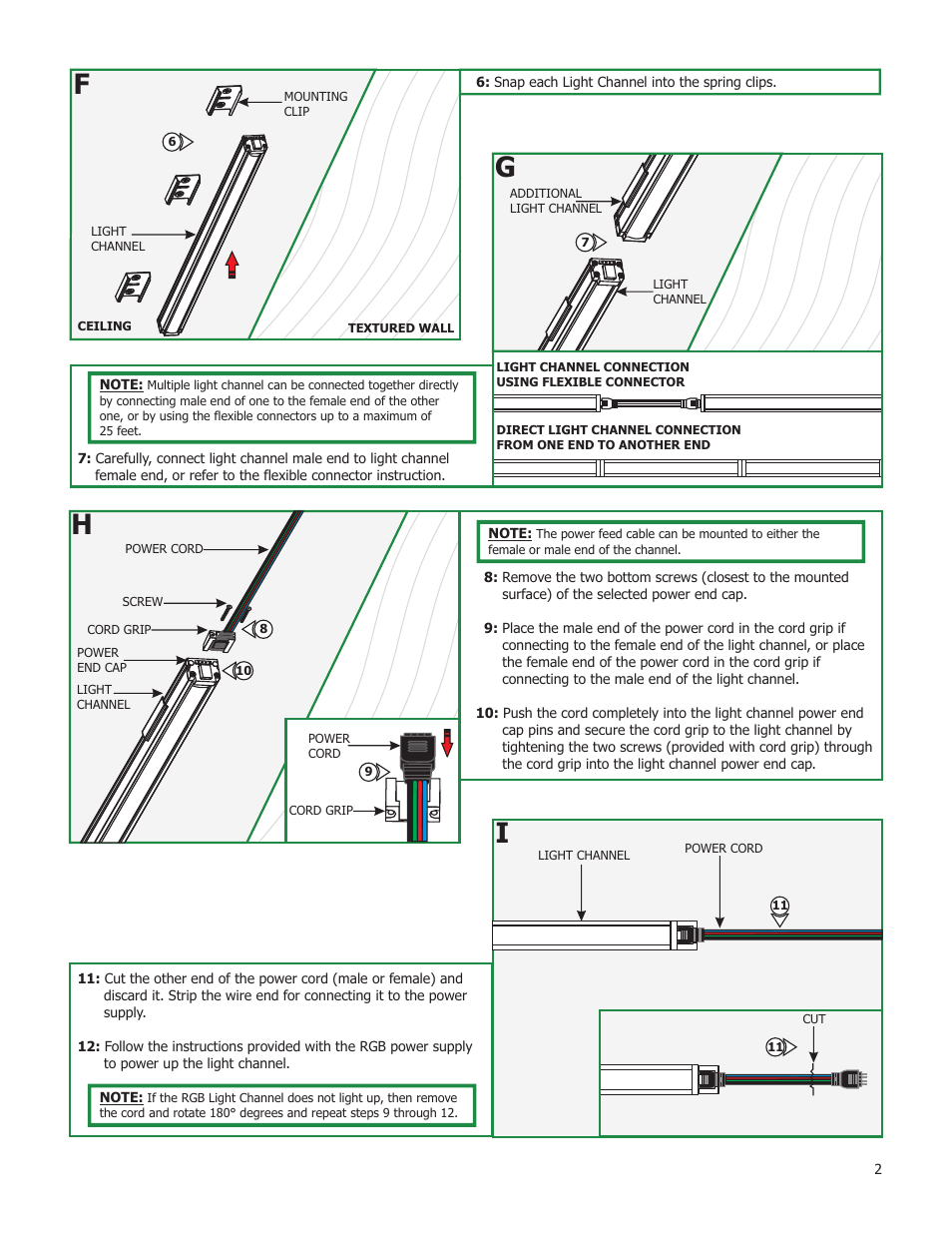 Edge Lighting Micro Grazer Light Channel, 24V RGB User Manual | Page 2 / 3