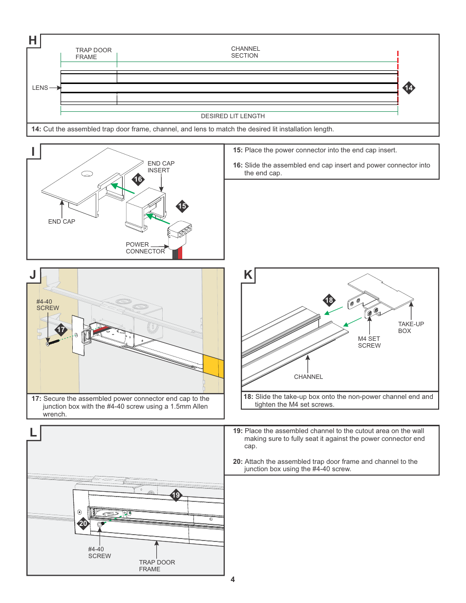 Hi j k l | Edge Lighting TruLine .5A, 24VDC - Plaster-In LED System User Manual | Page 4 / 17