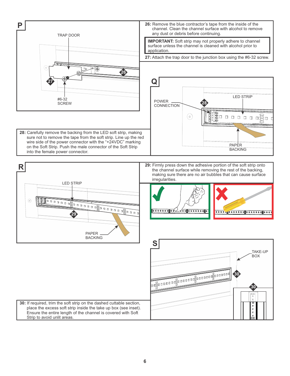 Qr s | Edge Lighting TruLine .5A, 24VDC - Plaster-In LED System User Manual | Page 6 / 17