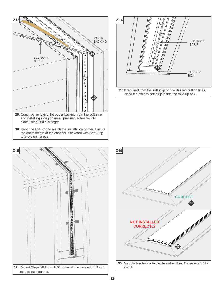 Edge Lighting TruLine 1.6A, 24VDC - Plaster-In LED system User Manual | Page 12 / 17