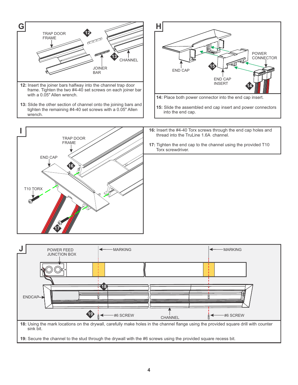 Edge Lighting TruLine 1.6A, 24VDC - Plaster-In LED system User Manual | Page 4 / 17