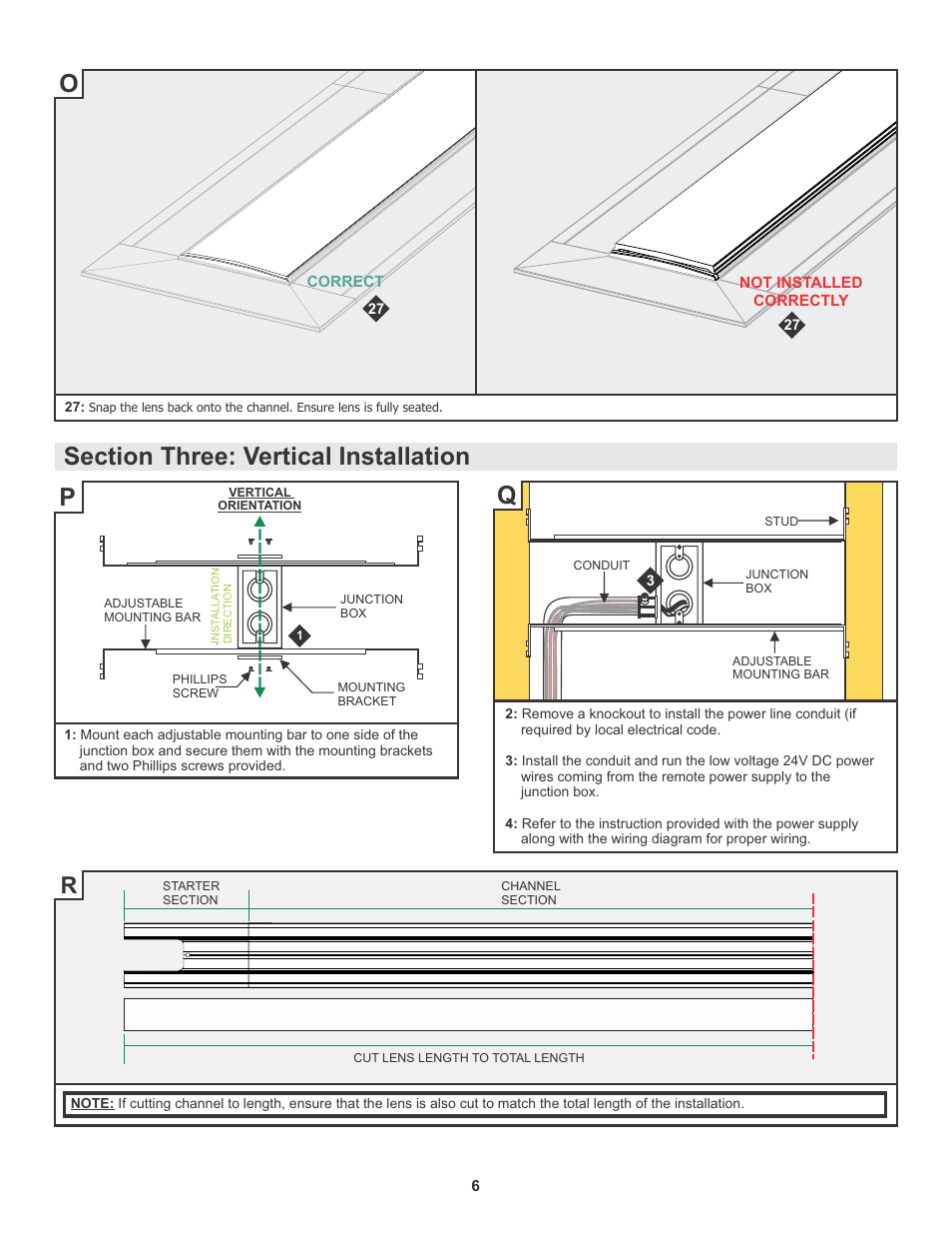 Edge Lighting TruLine 1.6A, 24VDC - Plaster-In LED system User Manual | Page 6 / 17