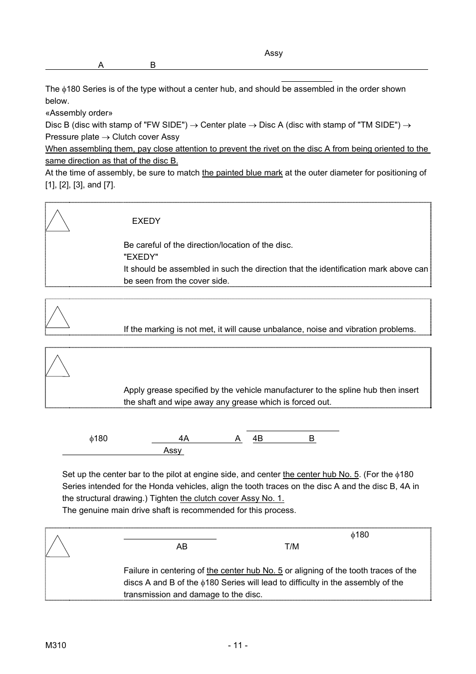 EXEDY Compe-R Multi User Manual | Page 11 / 17