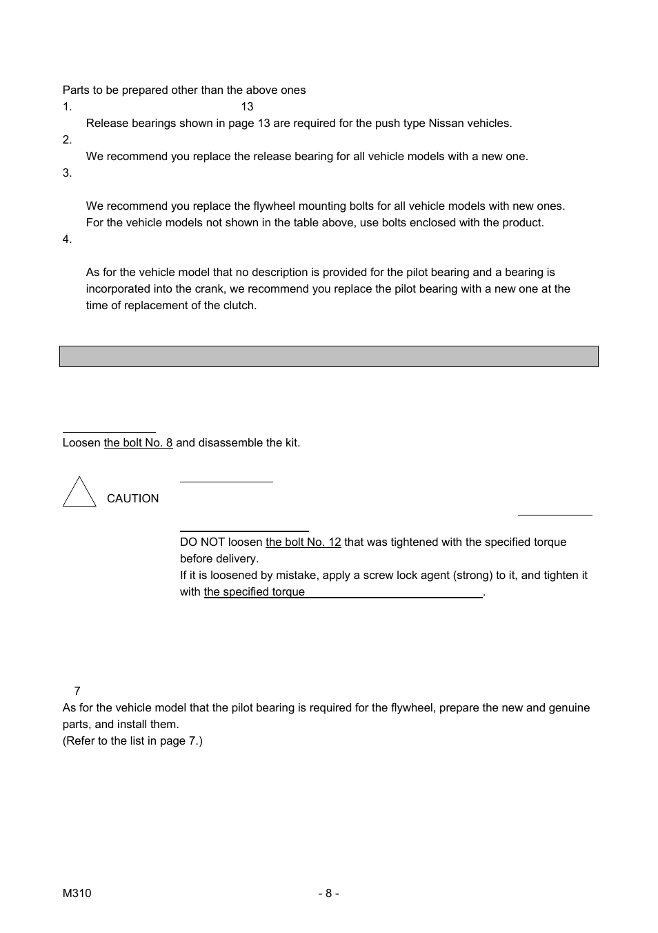 EXEDY Compe-R Multi User Manual | Page 8 / 17