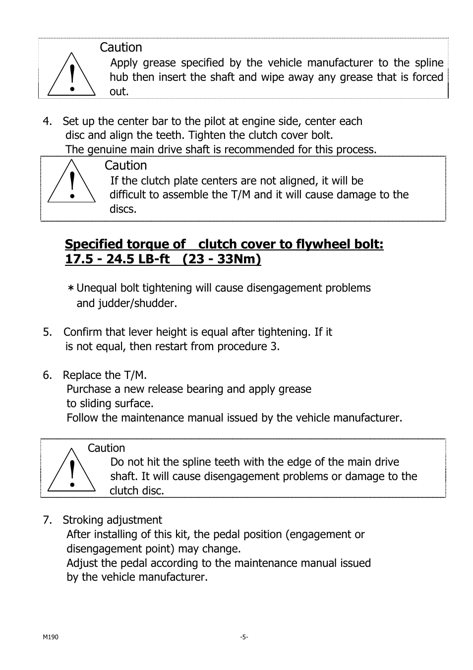 EXEDY GT04SD Multi User Manual | Page 5 / 8