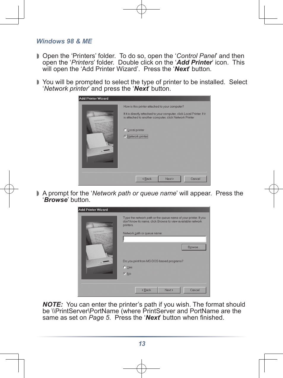 Buffalo Technology Buffalo Network USB Print Server LPV3-U2 User Manual | Page 13 / 24