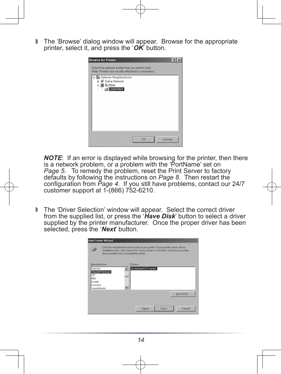 Buffalo Technology Buffalo Network USB Print Server LPV3-U2 User Manual | Page 14 / 24